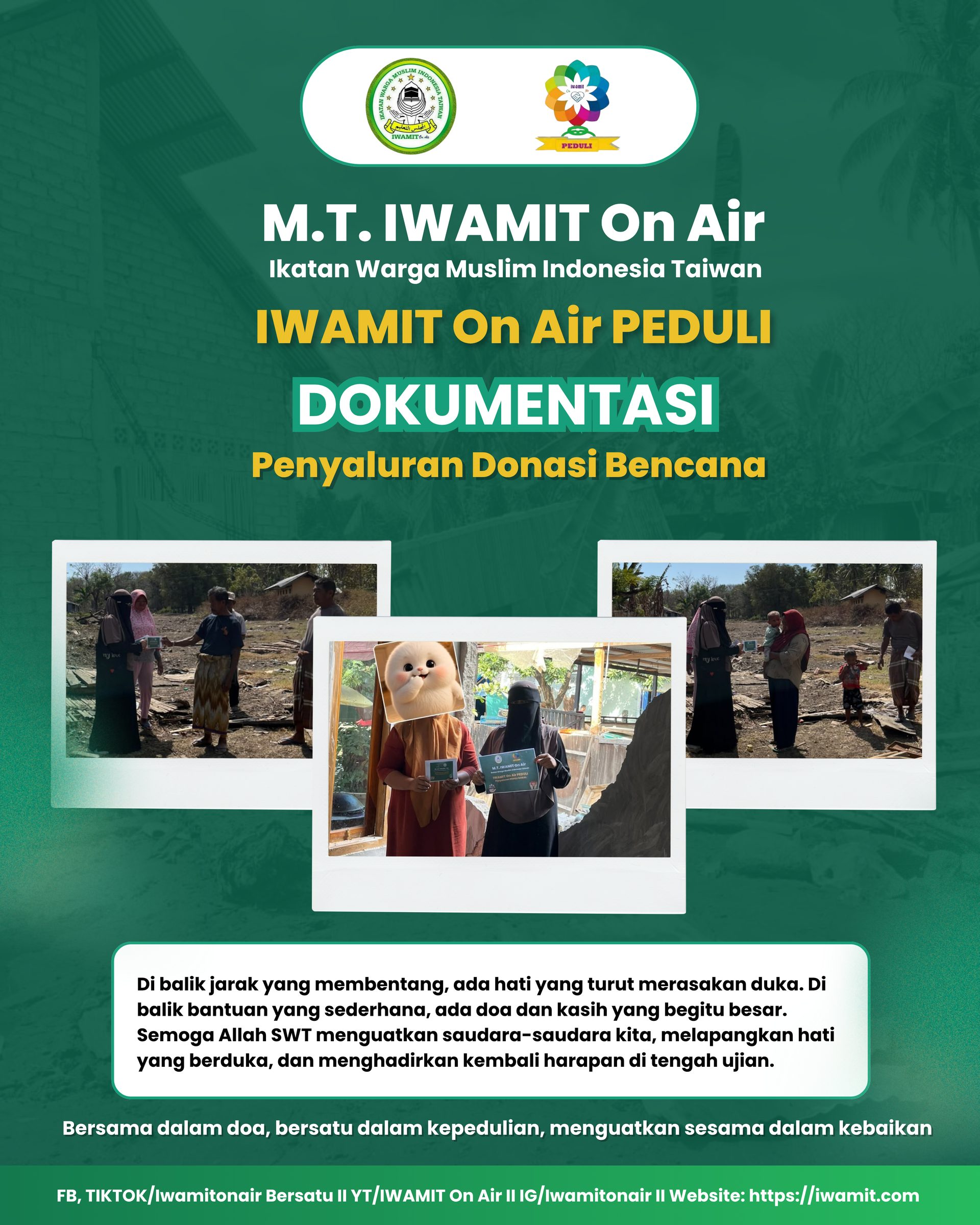 Kepedulian M.T. IWAMIT On Air Untuk Saudara-saudara Kita Di Nusa Tenggara Timur