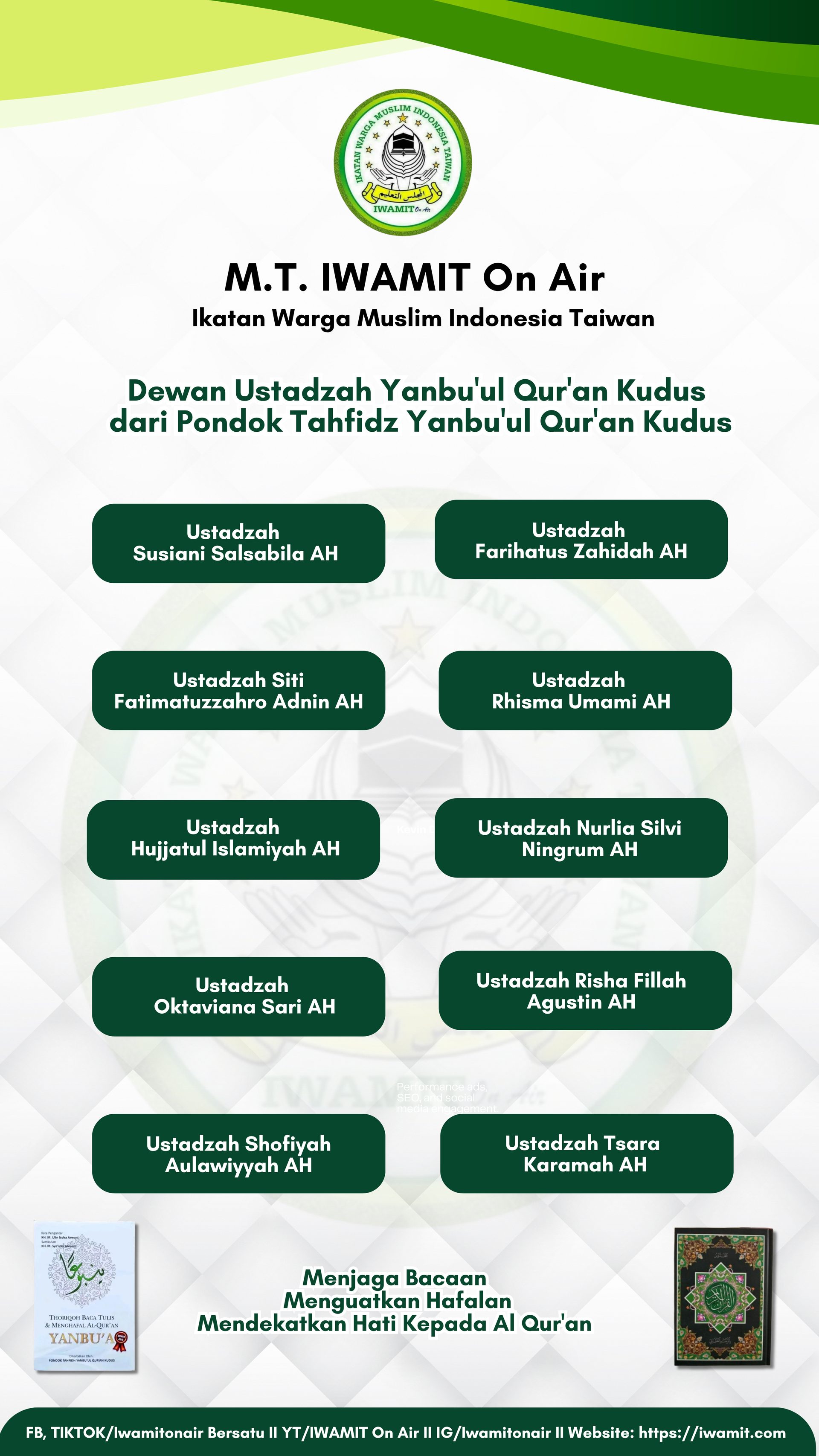 Dewan Ustadzah Yanbu'ul Qur'an Kudus dari Pondok Tahfidz Yanbu'ul Qur'an Kudus